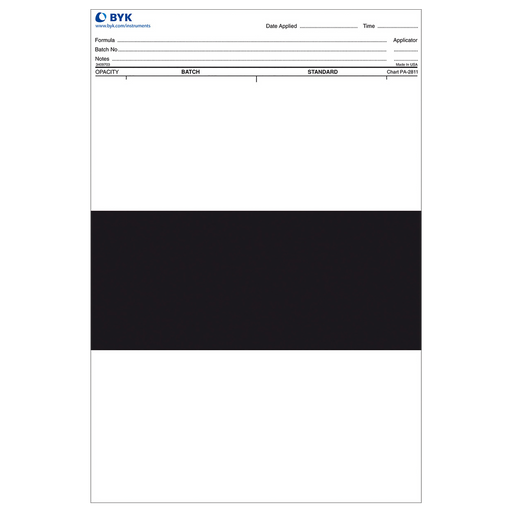 Tarjeta estandarizada Byko chart opacidad 3B