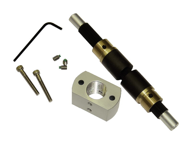 Kit Eje Ranurado Aluminio, 10mm diam x 150mm (85 gr)