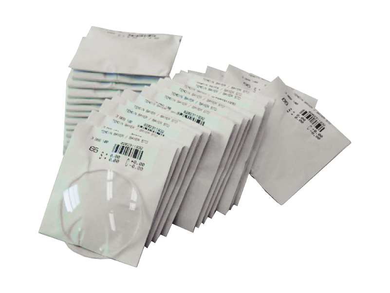 Paquete de lentes CR39 ISO para prueba de Bayer (25 pzs.)