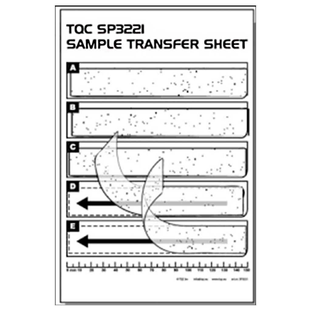 Hoja de transferencia de muestra SP3221 (juego de 10 piezas)