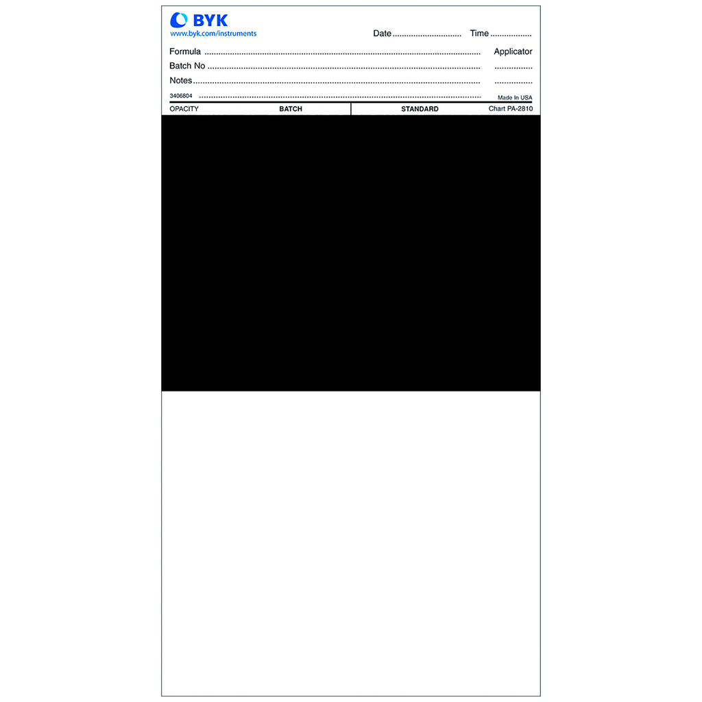 Tarjeta estandarizada de Opacidad Byko Chart 2A abrillantada— Exacolor ...