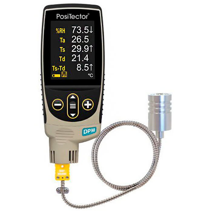 PosiTector DPMS Estándar con sonda sensor de temperatura de superficie cableada